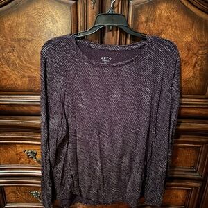 Apt. 9 Black with small white designs Knit Top